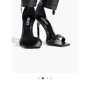 Versace Black Stiletto Heels with Ankle Strap